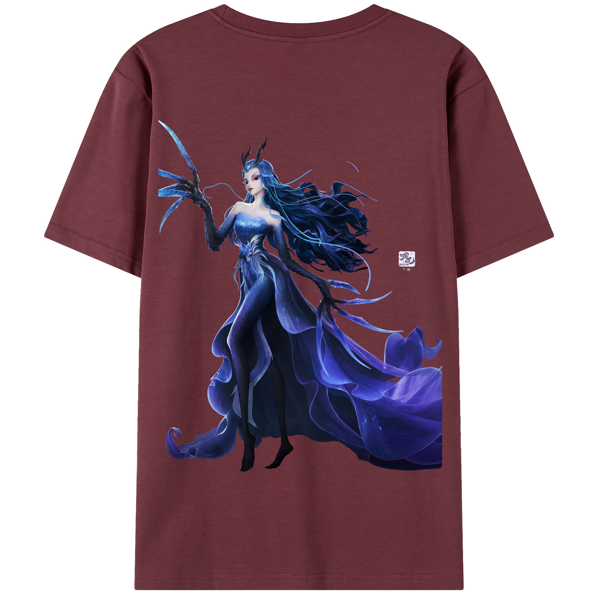 （画像用） Ne Zha 2 ナタ 魔童の大暴れ 綿100％半袖Tシャツ（背面プリント）